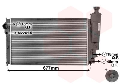 VAN WEZEL radiatorius, variklio aušinimas 40002131